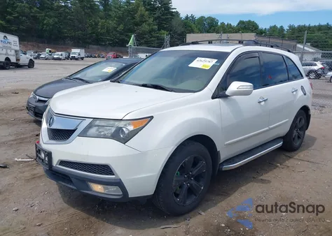 2010 Acura Mdx Technology Package z USA, uszkodzony, nr VIN 2HNYD2H47AH510122
